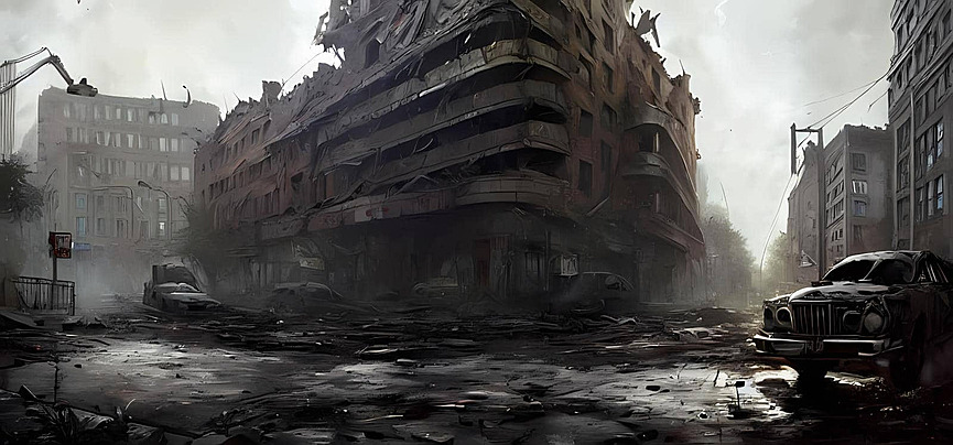 Post-apocalyptic landscape